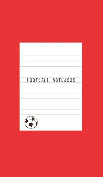 [LINE着せ替え] FOOTBALL NOTEBOOK/レッドの画像1