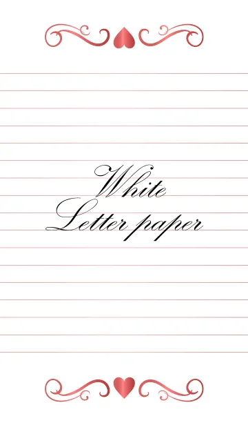 [LINE着せ替え] White Letter paper *GLOSSYRED 5*の画像1