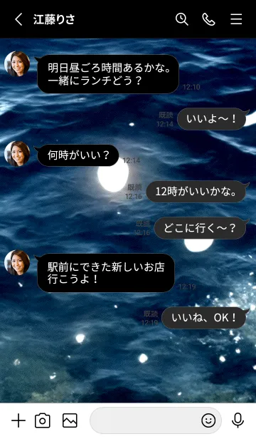 [LINE着せ替え] 夜の月 月の海 #4jbf_221。の画像3