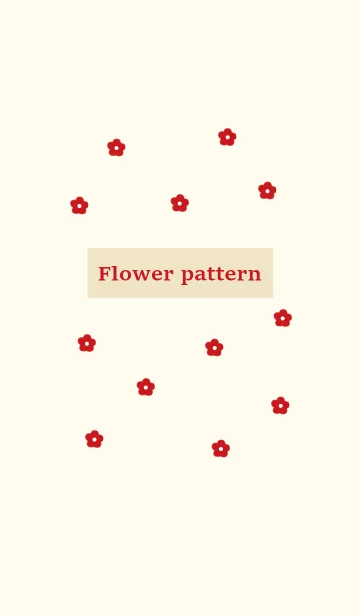 [LINE着せ替え] flower pattern #red beigeの画像1