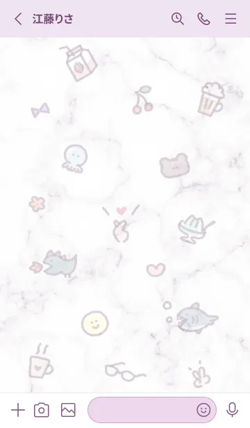 [LINE着せ替え] シンプルアイコン4♥バイオレット04_1の画像2