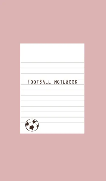 [LINE着せ替え] FOOTBALL NOTEBOOK/くすみピンクの画像1