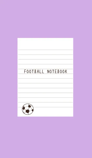 [LINE着せ替え] FOOTBALL NOTEBOOK/パープルの画像1