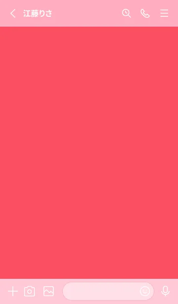 [LINE着せ替え] レッドピンク。シンプル可愛い。の画像2