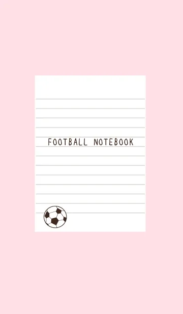 [LINE着せ替え] FOOTBALL NOTEBOOK/ピンクの画像1