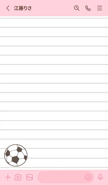[LINE着せ替え] FOOTBALL NOTEBOOK/ピンクの画像2