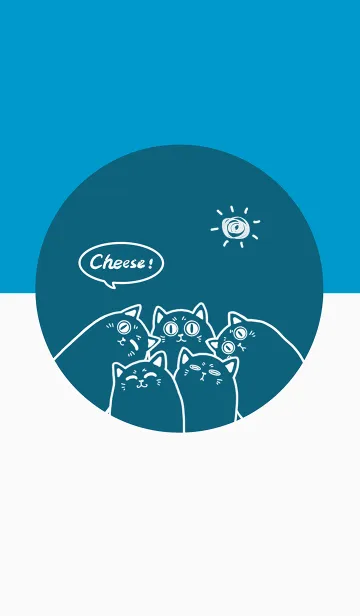 [LINE着せ替え] Meow...Cheese！J-Blue.Whiteの画像1