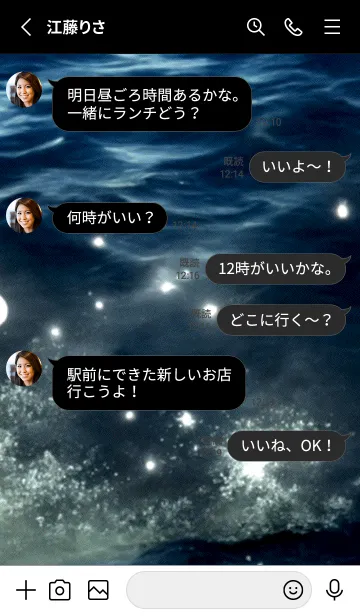 [LINE着せ替え] 夜の月 月の海 #4jbg_27。の画像3