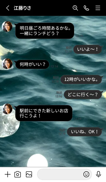 [LINE着せ替え] 夜の月 月の海 #4jbg_24。の画像3