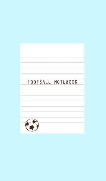 [LINE着せ替え] FOOTBALL NOTEBOOK/ライトブルーの画像1