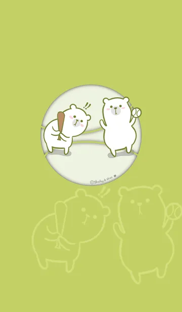 [LINE着せ替え] Here Comes Bears J-Matcha Milkの画像1