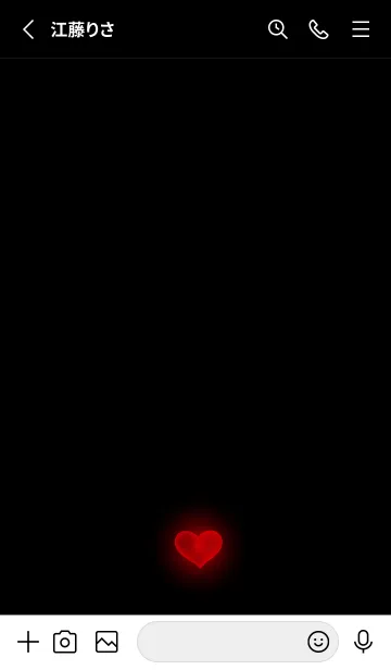 [LINE着せ替え] HEART LIGHT-BLACK 2の画像2