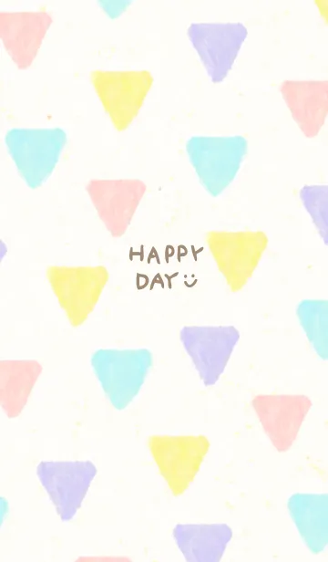 [LINE着せ替え] 水彩パステル三角30の画像1