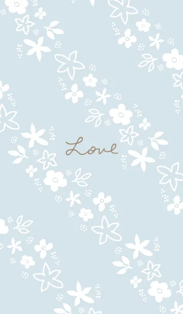 [LINE着せ替え] 白い花々 斜め2の画像1