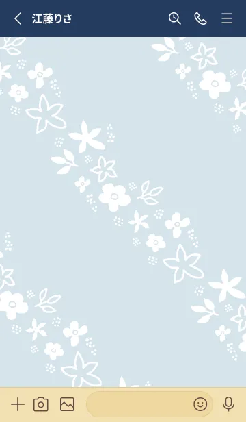 [LINE着せ替え] 白い花々 斜め2の画像2