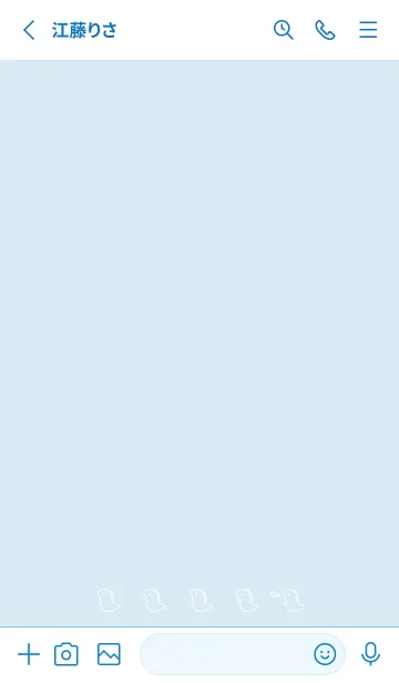 [LINE着せ替え] ゆるい恐竜 :アクアブルーの画像2