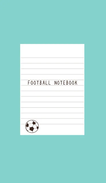 [LINE着せ替え] FOOTBALL NOTEBOOK/ミントグリーンの画像1