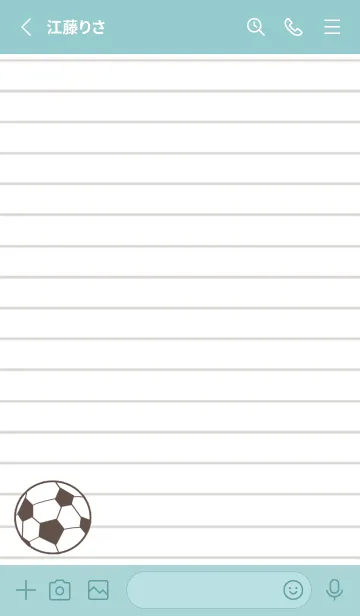 [LINE着せ替え] FOOTBALL NOTEBOOK/ミントグリーンの画像2