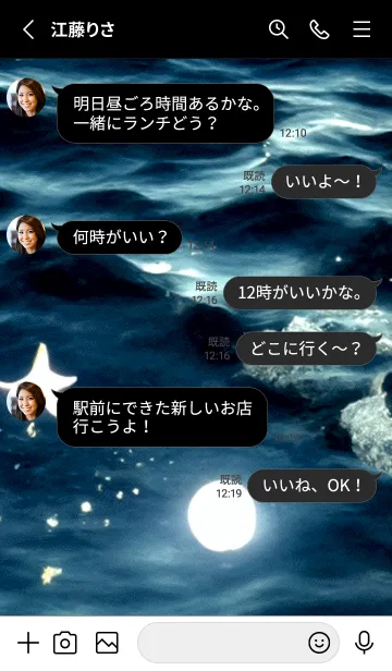 [LINE着せ替え] 夜の月 月の海 #4jbh_20。の画像3