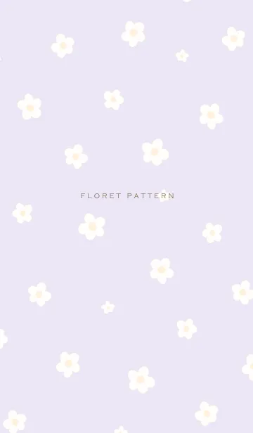 [LINE着せ替え] シンプル 小花柄 C2 - パープル 01の画像1