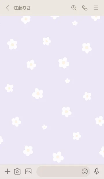 [LINE着せ替え] シンプル 小花柄 C2 - パープル 01の画像2