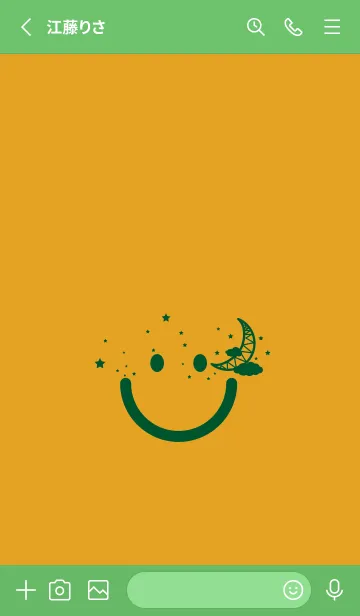 [LINE着せ替え] スマイル＆三日月 パンプキンの画像2