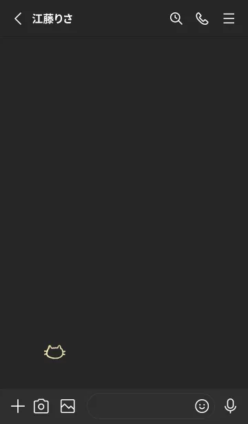 [LINE着せ替え] 落書きにゃん(ブラック4-03)の画像2