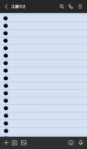 [LINE着せ替え] カラールーズリーフ/ブルーグレイ/ブラックの画像2