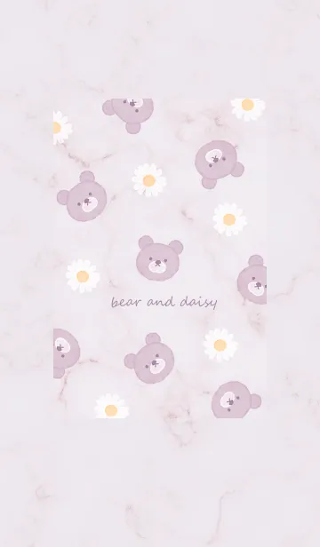 [LINE着せ替え] クマとデイジー♥バイオレット03_1の画像1