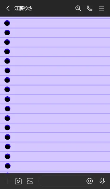 [LINE着せ替え] カラールーズリーフ/パープル/ブラックの画像2