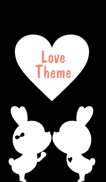 [LINE着せ替え] LOVE THEME Black and White 42の画像1