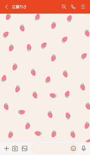 [LINE着せ替え] strawberry_pattern (red2)の画像2