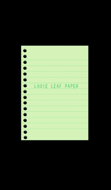 [LINE着せ替え] カラールーズリーフ/ライトグリーン/黒の画像1