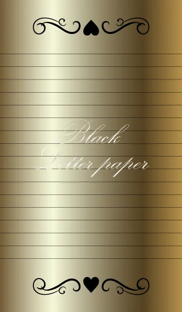 [LINE着せ替え] Black Letter paper *GOLD 2*の画像1