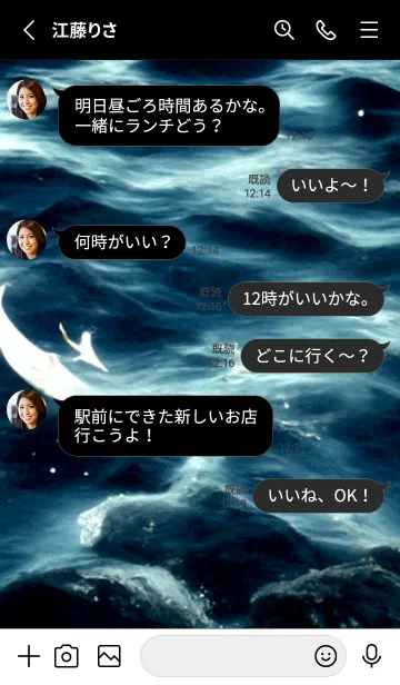 [LINE着せ替え] 夜の月 月の海 #4jbh_6。の画像3