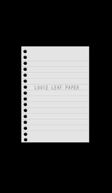 [LINE着せ替え] カラールーズリーフ/グレイ/ブラックの画像1