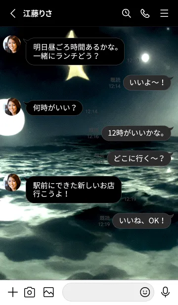 [LINE着せ替え] 夜の月 月の海 #4jbh_5。の画像3