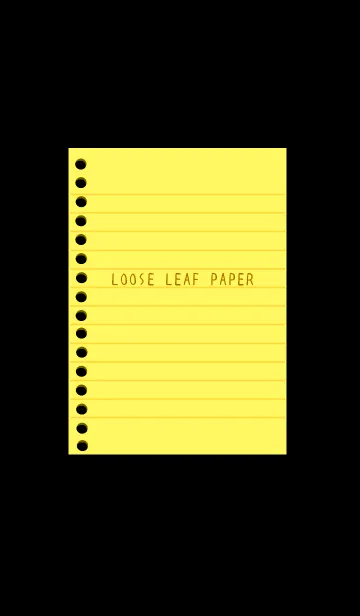 [LINE着せ替え] カラールーズリーフ/イエロー/ブラックの画像1