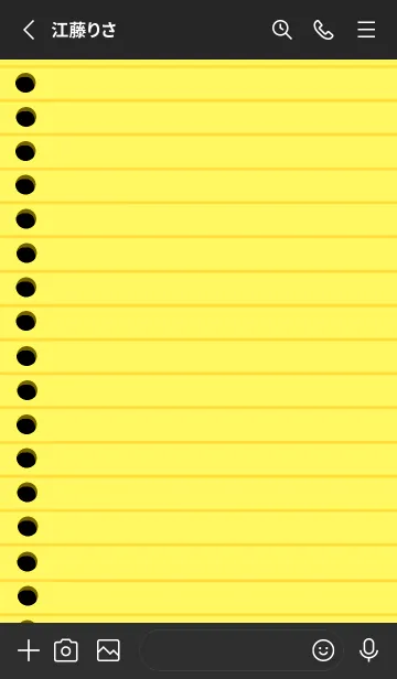 [LINE着せ替え] カラールーズリーフ/イエロー/ブラックの画像2