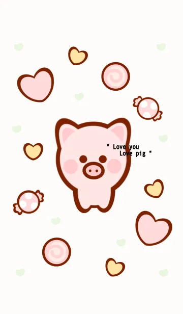 [LINE着せ替え] Mini pink pig 2の画像1