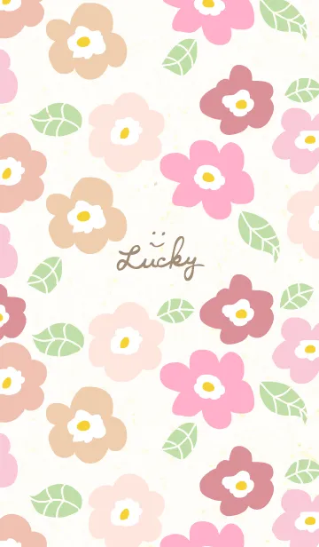 [LINE着せ替え] かわいい花と葉っぱ4の画像1