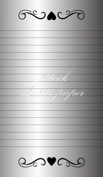 [LINE着せ替え] Black Letter paper *SILVER 2*の画像1