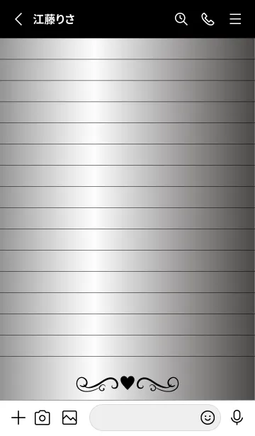 [LINE着せ替え] Black Letter paper *SILVER 2*の画像2