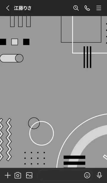 [LINE着せ替え] Geometric MILLION GREYの画像2