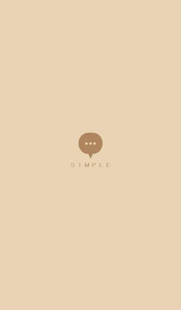 [LINE着せ替え] シンプル（beige brown)V.1363の画像1