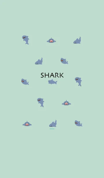 [LINE着せ替え] ミントグリーン : さめの着せ替えの画像1