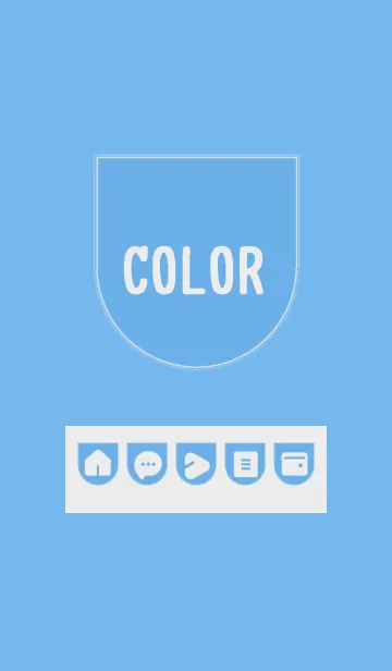 [LINE着せ替え] blue color W06の画像1