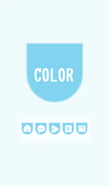 [LINE着せ替え] blue color W08の画像1