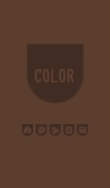 [LINE着せ替え] brown color W06の画像1