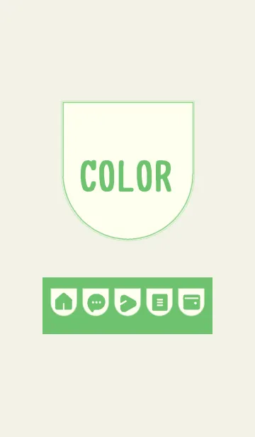 [LINE着せ替え] green color W11の画像1